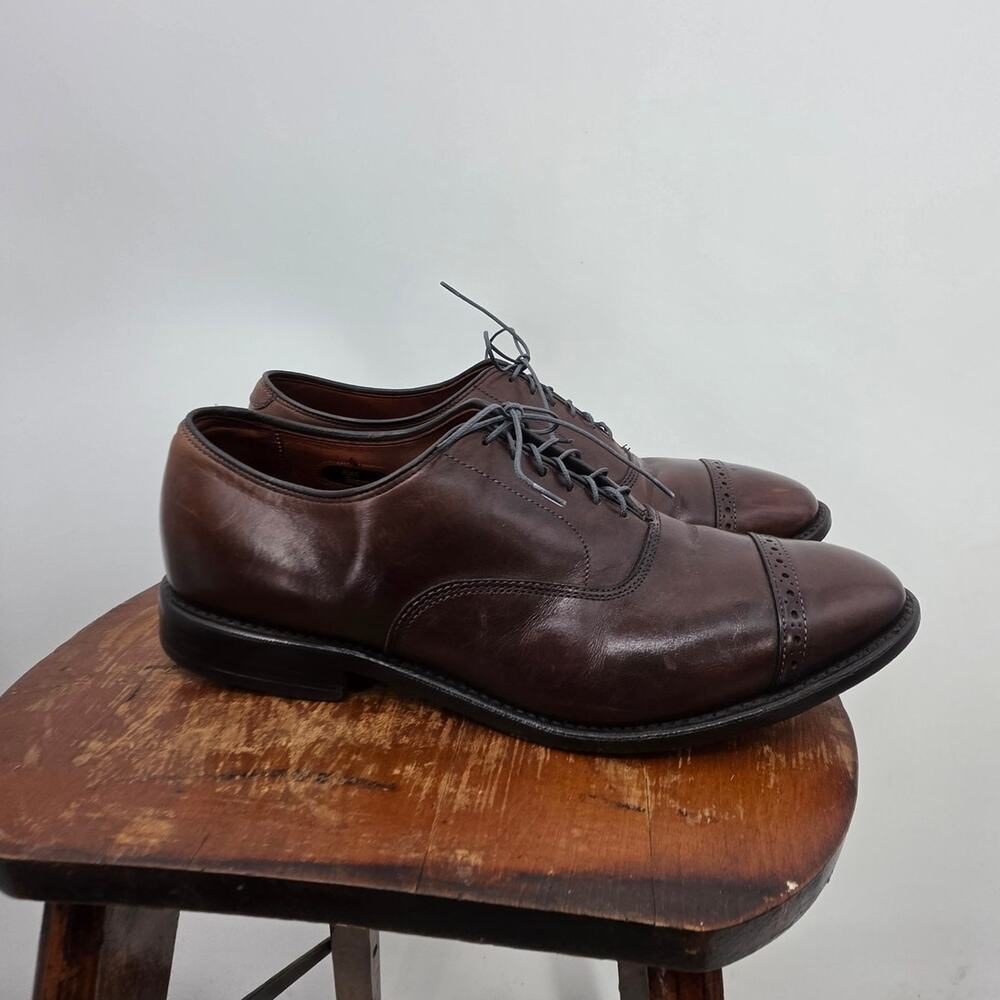 Men's Allen Edmonds Fith Avenue Brown Cap Toe Dress Shoes Size 9